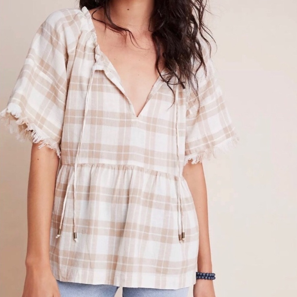 💙Anthropologie Bette Babydoll Blouse